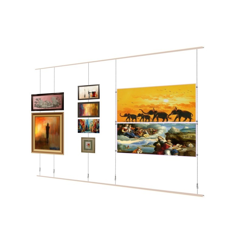 Top & Bottom Rail Picture hanging Wall kits