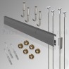 Picture hanging rail system complete kit including all fixings and hooks