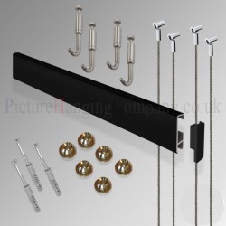 Picture hanging rail system complete kit including all fixings and hooks