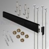 Picture hanging rail system complete kit including all fixings and hooks