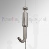 Picture hanging systems complete kit 3 meter long j rail track wall mounted