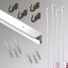 2m C Rail 'All-inclusive' Ceiling Track Rod Kit  for sale online in UK