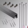 picture rails uk 2m P Rail 'Complete kit' Ceiling Track Hanging Rod Set  for sale online in UK