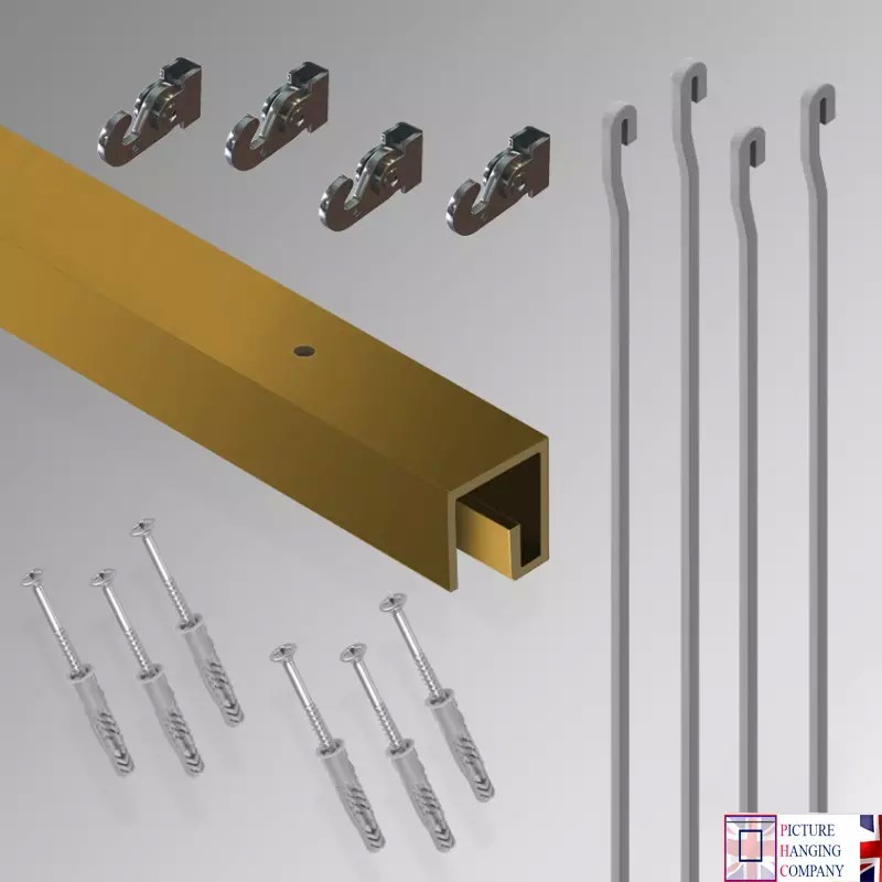 picture rails uk 2m P Rail 'Complete kit' Ceiling Track Hanging Rod Set  for sale online in UK picture rails uk 2m P Rail 'Complete kit' Ceiling Track Hanging Rod Set  for sale online in UK