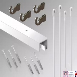 2m P Rail 'Complete kit' Ceiling Track Hanging Rod Set  for sale online in UK picture rails uk
