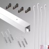 picture rails uk 2m P Rail 'Complete kit' Ceiling Track Hanging Rod Set  for sale online in UK