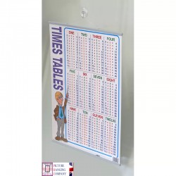 Transparent Acrylic Poster Hanger Strips with Suction Cup A4, A3, A2, A1, A0 Landscape and Portrait for sale in UK