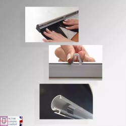 Aluminum Poster Hanging Kit with Self-Stick Hooks Black Silver White A4,A3,A2,A1,A0, B0, B1, B2 , B3 for sale online in UK