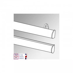 Aluminum Poster Hanging Kit with Self-Stick Hooks Black Silver White
