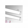 Aluminum Poster Hanging Kit with Self-Stick Hooks Black Silver White