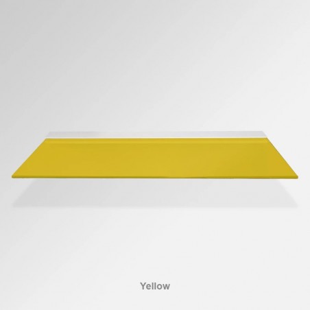 Yellow Colored Glass Shelf  (Including Bracket) for sale online in UK Glass Shelf Wall Mount