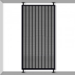 Grid Black Steel Screen Partition metal room partition metal panel room divider online for sale