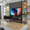 Grid Black Steel Screen Partition metal room partition metal panel room divider online for sale