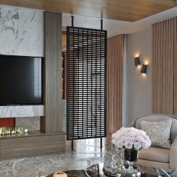 Grid Black Steel Screen Partition metal room partition metal panel room divider online for sale