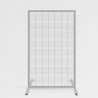 silver free standing room divider mesh wall decorative for expo office shops