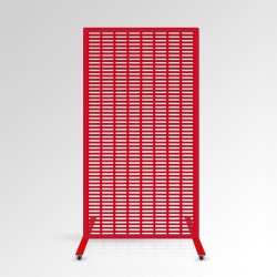 Red Color free standing room divider mesh wall decorative for expo office shops