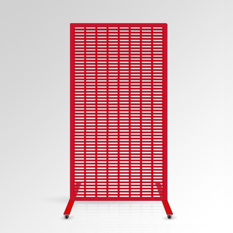Red Color free standing room divider mesh wall decorative for expo office shops