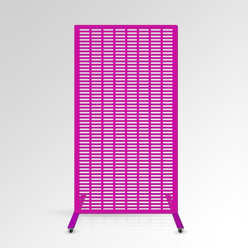 Pink Color free standing room divider mesh wall decorative for expo office shops