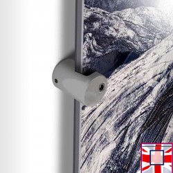 Wall Mount Art Supports - Steel Plate Art Supports (8mm, Side Edge Grip)
