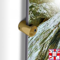 Wall Mount Art Supports - Steel Plate Art Supports (8mm, Side Edge Grip)