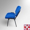 Blue Office Stacking Chair, Faux Leather & Black Legs(Including Bracket) for sale online in UK