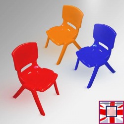 Coloured Plastic Chairs for Kids - Stackable Party Chair for Playschool & Nursery (Ages 2 to 6 Years)