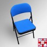 Blue Folding Fabric Office Chair - Padded Seating for Business & Education (Including Bracket) for sale online in UK