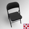 Black Folding Fabric Office Chair - Padded Seating for Business & Education (Including Bracket) for sale online in UK