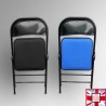 Folding Fabric Office Chairs - Padded Seating for Business & Education (Colours: Black & Blue