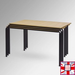 Rectangular Beechwood Wooden Stackable School Table -for sale online in UK
