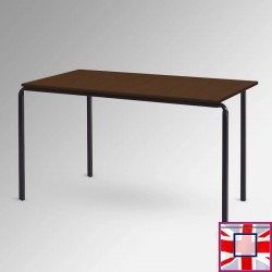 Rectangular Walnut Stackable School Table - Brown Wooden Classroom Table Top for sale online in UK