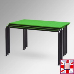 Rectangular Lime Green Stackable School Table - Green Wooden Classroom Table Top   for sale online in UK