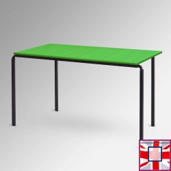 Rectangular Lime Green Stackable School Table - Green Wooden Classroom Table Top   for sale online in UK