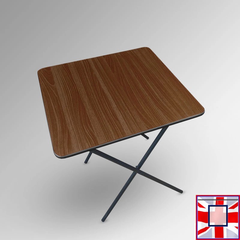 Foldable Exam Desk - Folding Square Table (Colour: dark Oak)  for sale online in UK