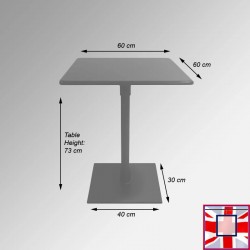 Small Stone Bistro Table, 60cm - Square Granite Tabletop (Seats 2 People) for sale online in UK