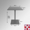 Small Stone Bistro Table, 60cm - Square Granite Tabletop (Seats 2 People) for sale online in UK