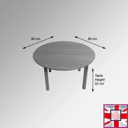 Kids Round Coloured Table - Children's Preschool Desk (Red, Blue, Lime, Beechwood) for sale online in UK