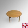 Kids Round Coloured Table - Children's Preschool Desk (Red, Blue, Lime, Beechwood)