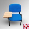 Blue Lecture Chair - Soft Padded Seat & Writing Tablet, Stackable Chairs for sale online in uk
