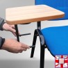 Blue Lecture Chair - Soft Padded Seat & Writing Tablet, Stackable Chairs for sale online in uk