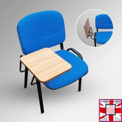 Blue Lecture Chair - Soft Padded Seat & Writing Tablet, Stackable Chairs for sale online in uk