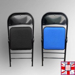 Folding Fabric Office Chairs - Padded Seating for Business & Education (Colours: Black & Blue) for sale online inUK