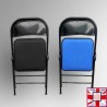 Folding Fabric Office Chairs - Padded Seating for Business & Education (Colours: Black & Blue) for sale online inUK