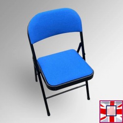 Folding Fabric Office Chairs - Padded Seating for Business & Education (Colour: Blue) for sale online in UK