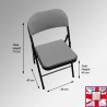Folding Fabric Office Chairs - Padded Seating for Business & Education (Colours: Black & Blue) for sale online inUK