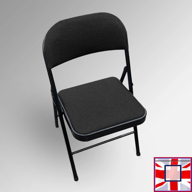 Folding Fabric Office Chairs - Padded Seating for Business & Education (Colour: black) for sale online in UK