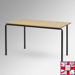 Rectangular Stackable School Table - Beechwood Wooden Classroom Table Top for sale online inUK