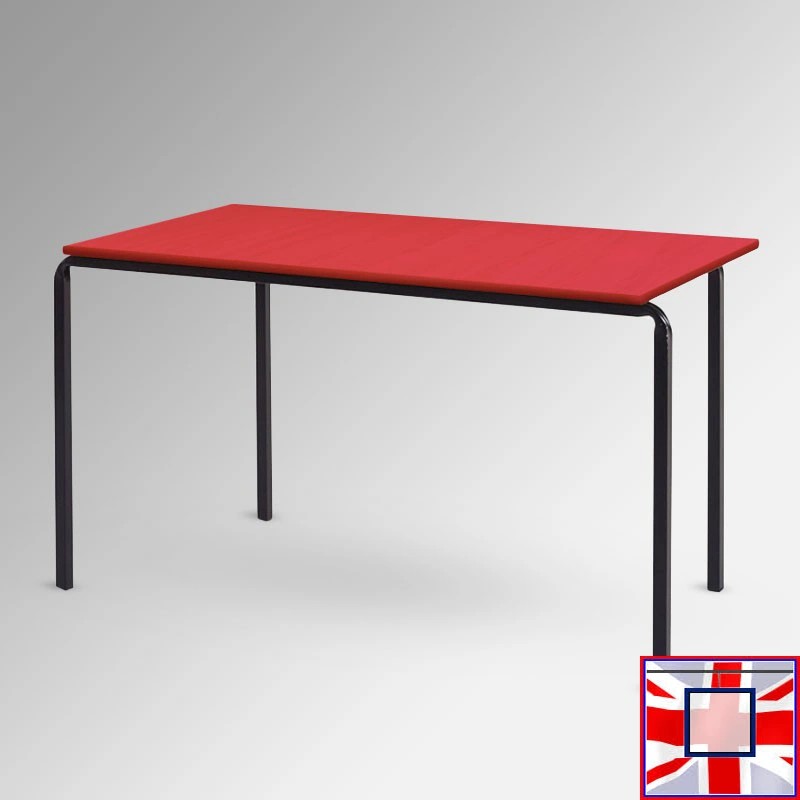 Rectangular Red Stackable School Table - Red Wooden Classroom Table Top for sale online in UK