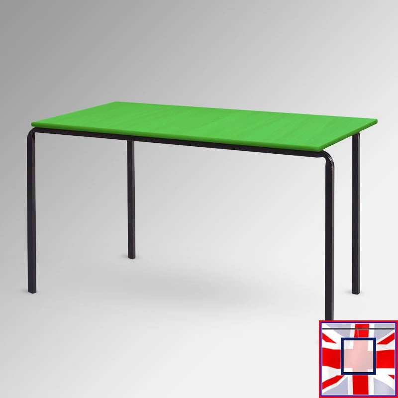Rectangular Lime Green Stackable School Table - Green Wooden Classroom Table Top for sale online in UK