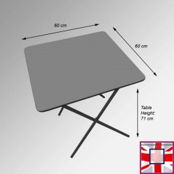 Coloured Foldable Exam Desk - Folding Square Table (Colours: Red, Blue, Green, Dark Oak)|PHC